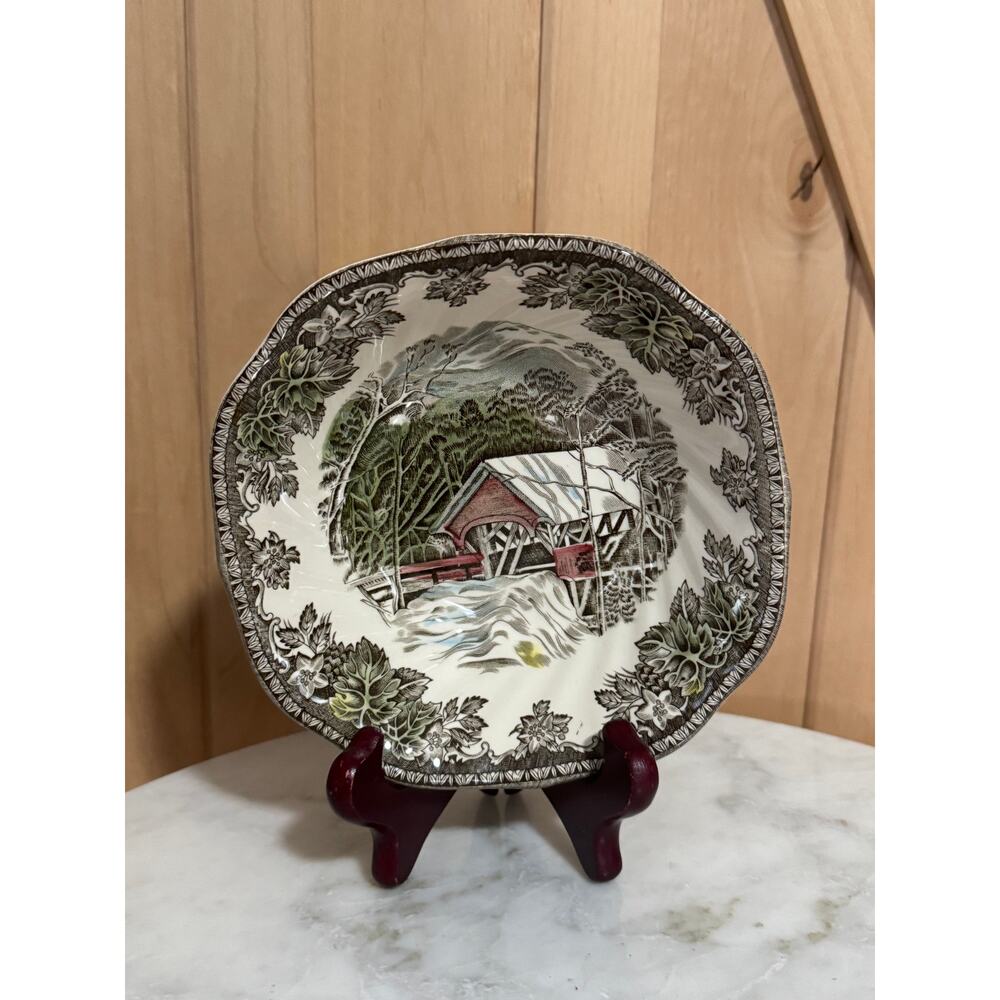 Vintage Johnson Bros. Friendly Village "The Covered Bridge" Cereal Bowls
